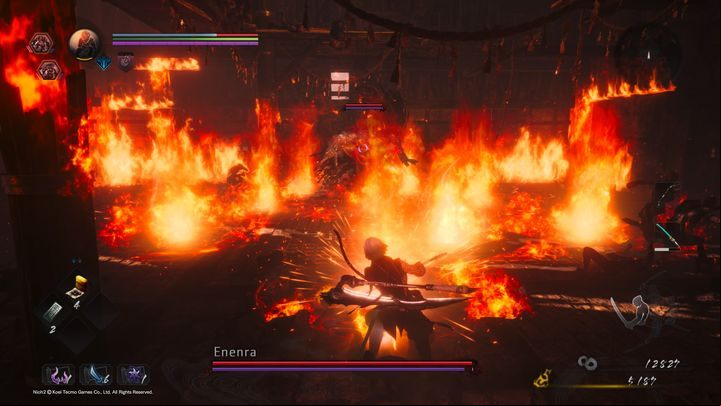 Enenra will often move from place to place to shorten the distance to you - NiOh 2: Enenra | Boss fight - Bosses - NiOh 2 Guide