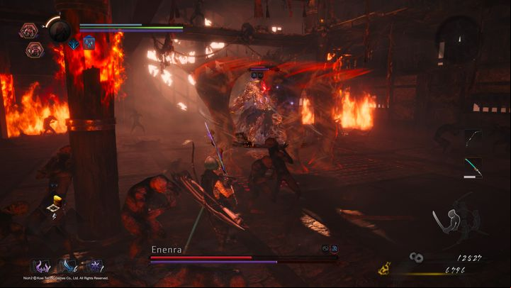 One of the new moves involves creating three small hurricanes - NiOh 2: Enenra | Boss fight - Bosses - NiOh 2 Guide