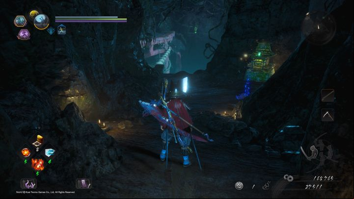 While descending, you will find a shrine on the right, as well as see the further part of the location, which contains much more Yokai than before - The Vipers Sanctum | NiOh 2 Walkthrough - Main missions - NiOh 2 Guide