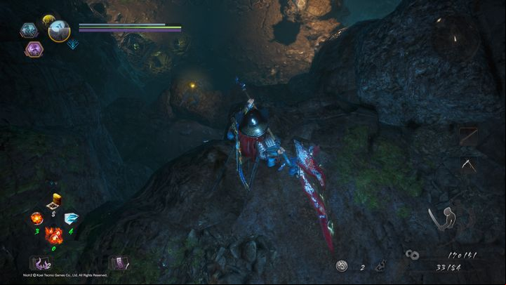 Jump down slowly, to avoid getting too much damage from the fall - The Vipers Sanctum | NiOh 2 Walkthrough - Main missions - NiOh 2 Guide