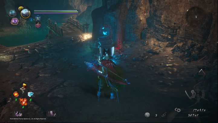 Deal with the enemies (watch out for the Gakis above, who throw bombs) and destroy the snake statue - The Vipers Sanctum | NiOh 2 Walkthrough - Main missions - NiOh 2 Guide