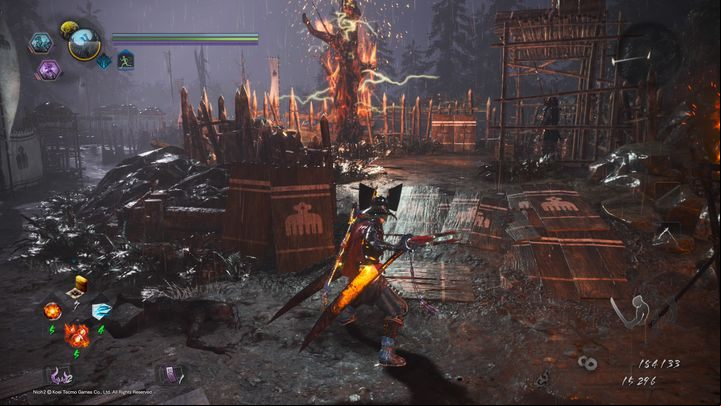 There are more enemies on the left - a hidden Kodama is standing behind the chests - The Hidden Monsters of Okehazama | NiOh 2 Walkthrough - Main missions - NiOh 2 Guide