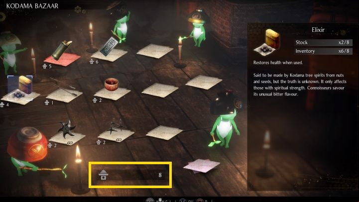 Each available item has a specific price - What is the Kodama Bazaar in NiOh 2? - FAQ - NiOh 2 Guide
