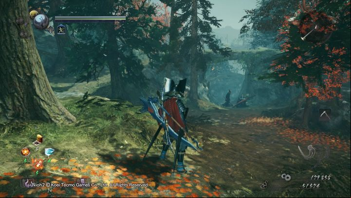 Go up the stone bridge - you will encounter another soldier - The Mysterious One Night Castle | NiOh 2 Walkthrough - Main missions - NiOh 2 Guide