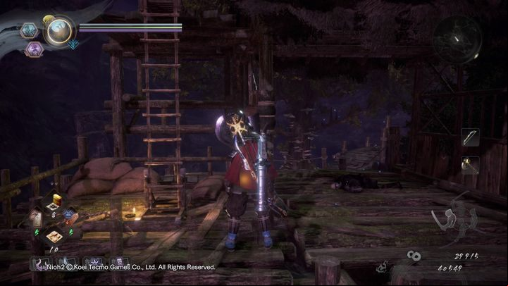Its better to kill him right away with a quiet kill from behind - A Way Out | NiOh 2 Walkthrough - Main missions - NiOh 2 Guide