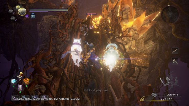 A Yokai soldier and a warrior skeleton will be waiting for you at the upper level - NiOh 2: Cherry Blossom Viewing in Daigo walkthrough - Main missions - NiOh 2 Guide