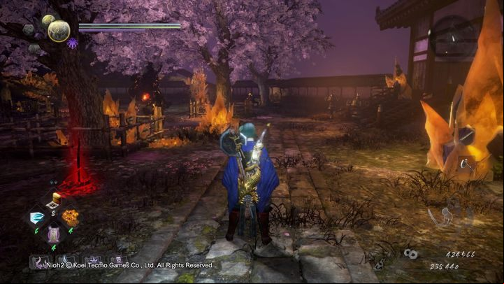 In this area you will face many opponents - NiOh 2: Cherry Blossom Viewing in Daigo walkthrough - Main missions - NiOh 2 Guide