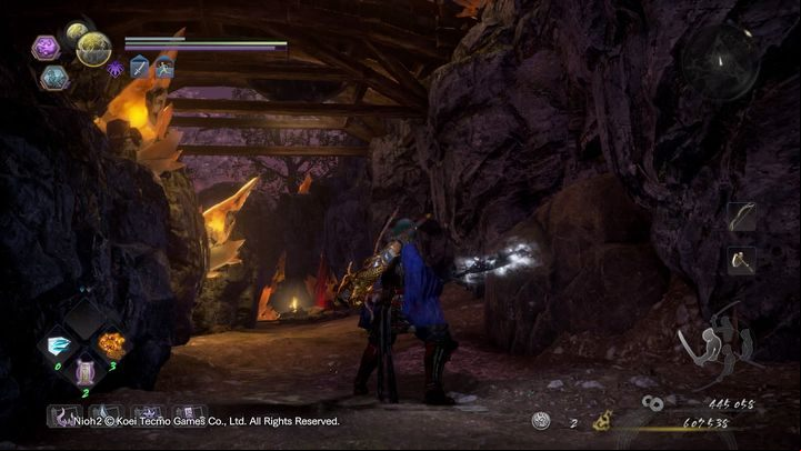 Watch out for the smaller Umi-bozu under a wooden bridge and Rokurokubi - NiOh 2: Cherry Blossom Viewing in Daigo walkthrough - Main missions - NiOh 2 Guide
