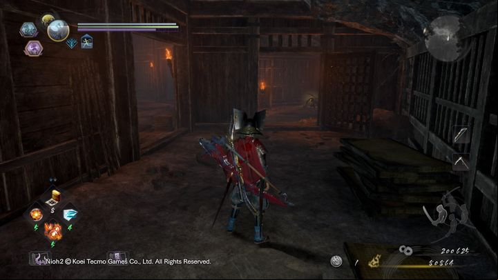 The path to the left leads further - The Hollow Fortress | NiOh 2 Walkthrough - Main missions - NiOh 2 Guide