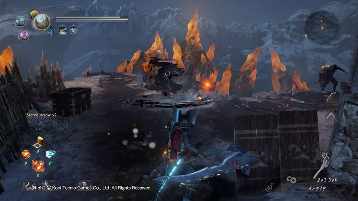 There you will find a Snowclops - deal with this enemy in the same way as the one before - The Hollow Fortress | NiOh 2 Walkthrough - Main missions - NiOh 2 Guide