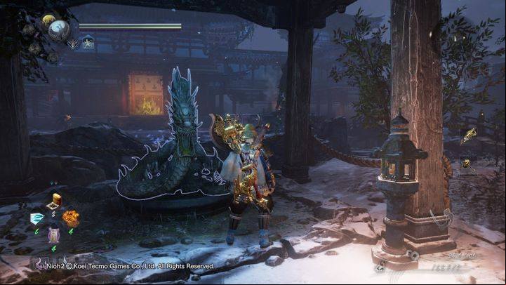 As you go up, you will encounter a patrolling Dweller - NiOh 2: The Mausoleum of Evil walkthrough - Main missions - NiOh 2 Guide