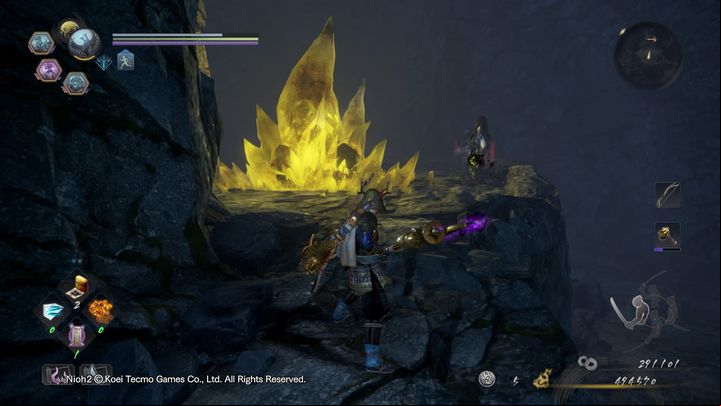 The aforementioned crystal will be in front of you - NiOh 2: The Mausoleum of Evil walkthrough - Main missions - NiOh 2 Guide