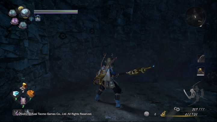 Jump down and you will see Nurikabe on the right - NiOh 2: The Mausoleum of Evil walkthrough - Main missions - NiOh 2 Guide