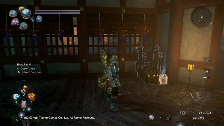 Notice the lever in the room with Namahage - it rotates the small bridge, unlocking the shortcut to the boss - NiOh 2: The Mausoleum of Evil walkthrough - Main missions - NiOh 2 Guide