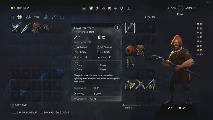 Staff is one of the types of weapons available in the game - No Rest for the Wicked: Is there magic? - FAQ - No Rest for the Wicked Guide