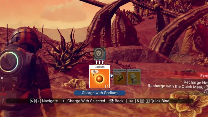 After the scanner is repaired, the tutorial will guide you through the process of scanning and finding basic resources that serve as fuel for charging the most frequently used items in the game - No Mans Sky: What to do first? - FAQ - No Mans Sky Game Guide