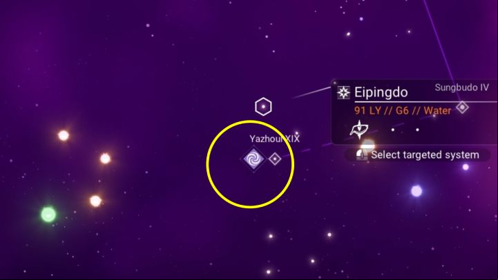 Black hole icon visible on the galaxy map. - No Mans Sky: Galaxy - exploration, center, core, black hole, galaxy map - Exploration - No Mans Sky Game Guide