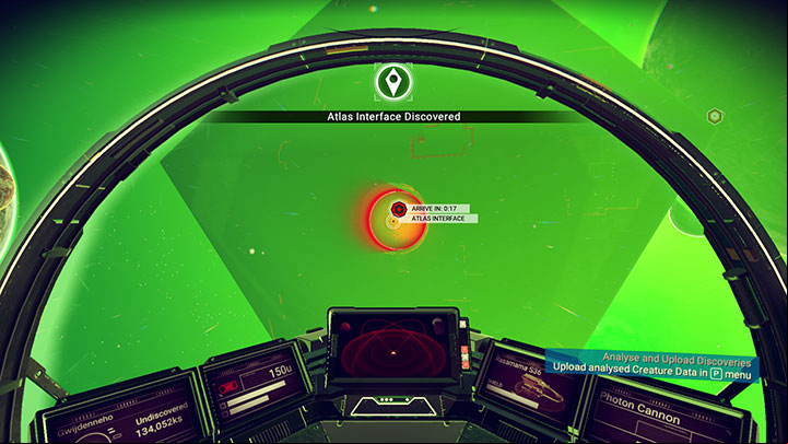 Follow the blue path and soon you will reach your destination - the Atlas Interface - No Mans Sky: Atlas Path - basics - Atlas Path - No Mans Sky Game Guide