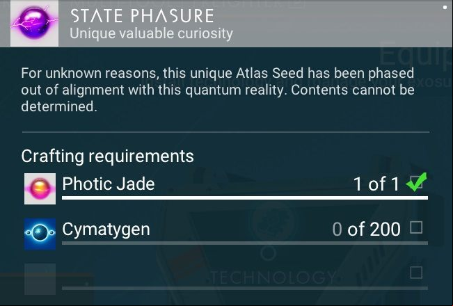After creating Photic Jade, you will be able to create the State Phasure - No Mans Sky: Crafting, all items - Atlas Path - No Mans Sky Game Guide