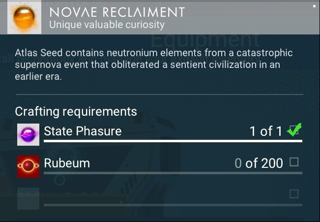 The 8th element of the path can be obtained by combining Phasure and 200 rubeum - No Mans Sky: Crafting, all items - Atlas Path - No Mans Sky Game Guide