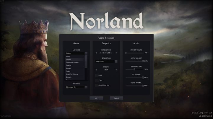 Changing the language version in Norland is very simple - Norland: Language versions - Appendix - Norland Guide