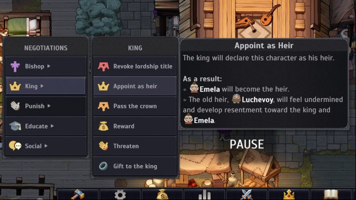You can freely transfer the title of heir to another member of your noble family - Norland: How to manage a family? - FAQ - Norland Guide