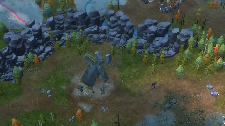 An ancient sword is located just next to the borders of both factions. - Jötunmheim | Northgard Walkthrough - Walkthrough - Northgard Game Game Guide