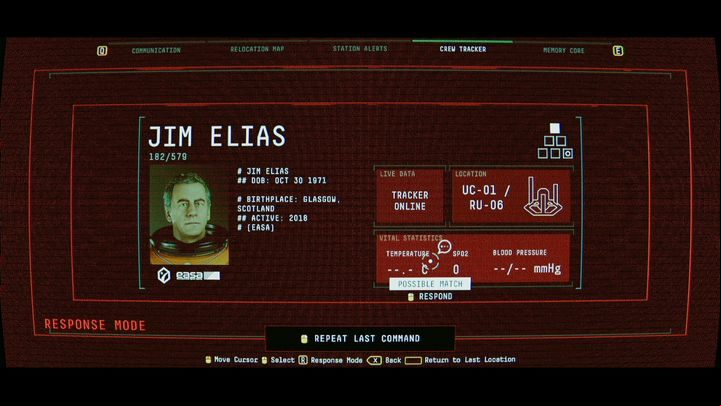 Go to the CREW TRACKER in SAMs system - Observation: Jim Elias - walkthrough, level 7 - Walkthrough - Observation Guide