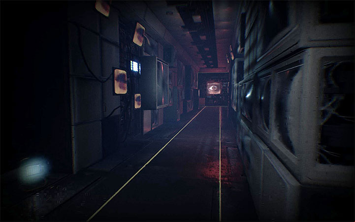Walk through the consecutive corridors and ventilation shafts to reach the second area with a mutant - A visit to an old hotel | Case #405 Walkthrough - Case #405: Finding Adam - Observer Game Guide
