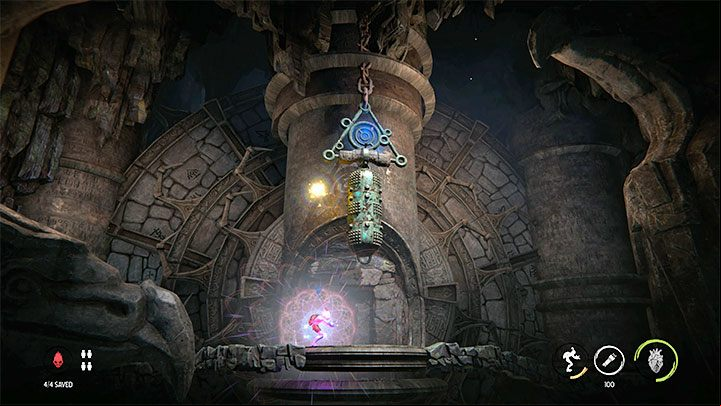 You will get to a large cavern - Oddworld Soulstorm: Finding Fragons Eye, The Sanctum - walkthrough - 12: The Sanctum - Oddworld Soulstorm Guide