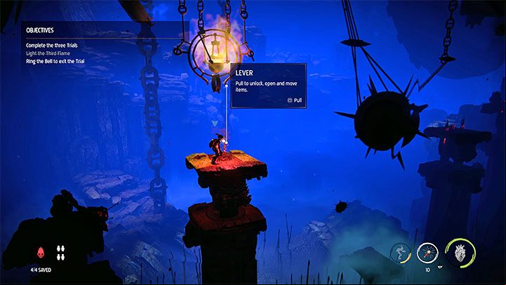 Start exploring the lower area (flares are very helpful here) and reach the elevator - Oddworld Soulstorm: Finding Fragons Eye, The Sanctum - walkthrough - 12: The Sanctum - Oddworld Soulstorm Guide