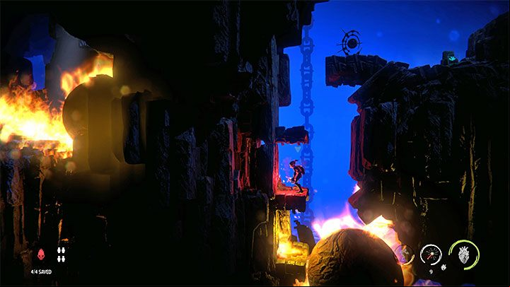 Now you have to run from the large boulder again - Oddworld Soulstorm: Finding Fragons Eye, The Sanctum - walkthrough - 12: The Sanctum - Oddworld Soulstorm Guide