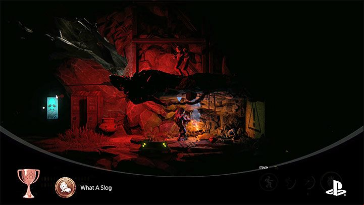 In this mine, we can initiate our escape and block the age behind us to trap the Slogs - Oddworld Soulstorm: Trophies/Achievements - list - Appendix - Oddworld Soulstorm Guide