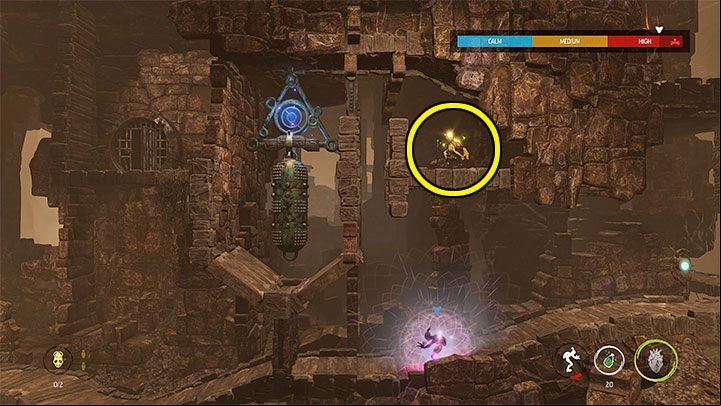 Go back down and move on - Oddworld Soulstorm: Finding other Mudokons, the Ruins - walkthrough - 2: The Ruins - Oddworld Soulstorm Guide