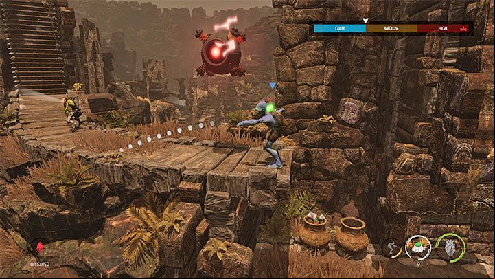 There are new Sligs in the newly explored area, and we can deal with all the enemies we encounter with the help of possession - Oddworld Soulstorm: Escape Mollucks Blimp, The Blimp - walkthrough - 3: The Blimp - Oddworld Soulstorm Guide