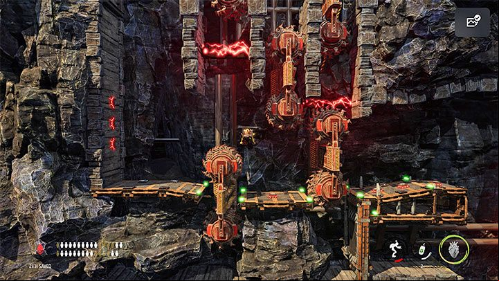 We have to follow the established route and avoid interacting with the working machinery - Oddworld Soulstorm: Disposing of the snipers, Sorrow Valley - walkthrough - 5: Sorrow Valley - Oddworld Soulstorm Guide