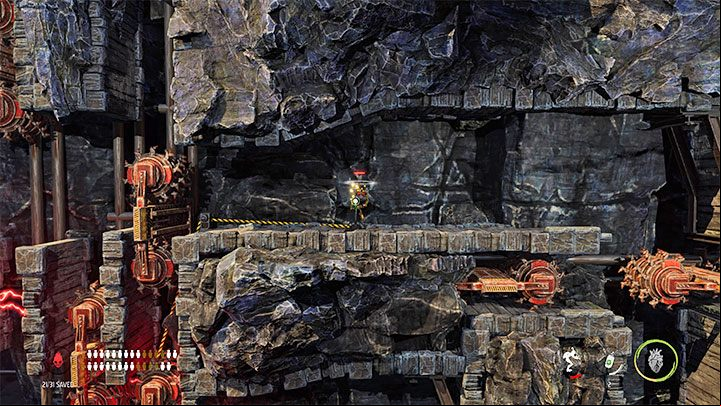 During the flight, we also need to reach the levers so the possessed Slig can interact with them - Oddworld Soulstorm: Disposing of the snipers, Sorrow Valley - walkthrough - 5: Sorrow Valley - Oddworld Soulstorm Guide