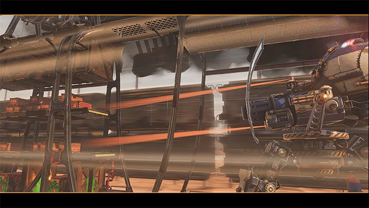 While making your way through the train, a cut-scene will play announcing the boss fight against Slig Mama - Oddworld Soulstorm: Slig Mama boss fight, The Hijack - walkthrough - 7: The Hijack - Oddworld Soulstorm Guide