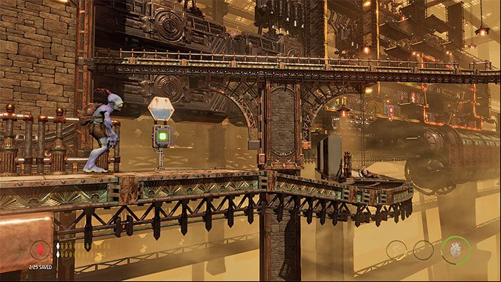 1 - Oddworld Soulstorm: Unlocking the platform in Workzone 1 - walkthrough - 14: Feeco Depot - Oddworld Soulstorm Guide