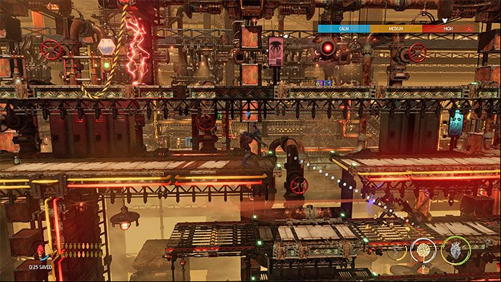 Move to the left area now - Oddworld Soulstorm: Unlocking the platform in Workzone 1 - walkthrough - 14: Feeco Depot - Oddworld Soulstorm Guide