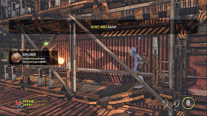 Summon all the Mudokons, have the whole group enter the elevator that you got here with, and use it to go right - Oddworld Soulstorm: Reaching the Security Station by crane - walkthrough - 15: The Yards - Oddworld Soulstorm Guide