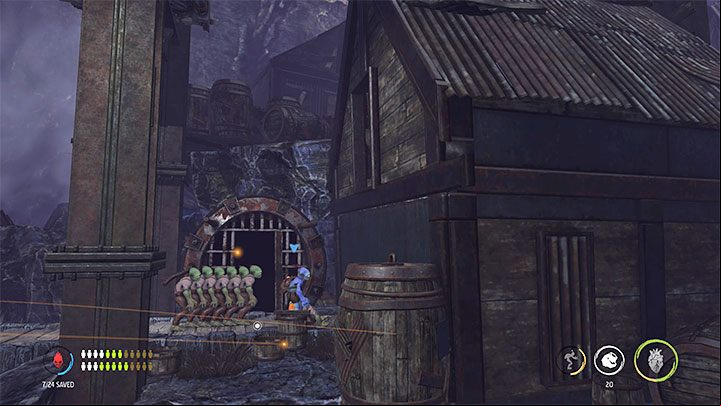 The secret is to the right of the Royal Jelly 9 described above - Oddworld Soulstorm: Stage 4 - all secrets, list - Oddworld Soulstorm Guide