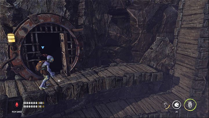 This secret can be found soon after reaching the checkpoint from screenshot no - Oddworld Soulstorm: Stage 4 - all secrets, list - Oddworld Soulstorm Guide