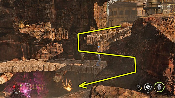 Both secrets are up for grabs after dodging a sniper for the first time by hiding in the steam - Oddworld Soulstorm: Stage 6 - all secrets, list - Oddworld Soulstorm Guide