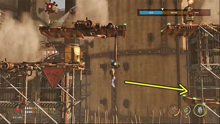 Both secrets can be found soon after using the mobile platform for the first time, at the start of the Tank Row 2 section - Oddworld Soulstorm: Stage 6 - all secrets, list - Oddworld Soulstorm Guide