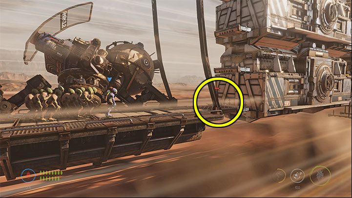 The key is obtained just after defeating the Slig Mama boss - Oddworld Soulstorm: Stage 7 - all secrets, list - Oddworld Soulstorm Guide