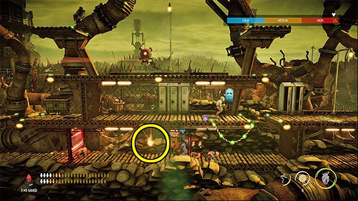 The secret is located a short distance to the left of the aforementioned collectible - Oddworld Soulstorm: Stage 9 - all secrets, list - Oddworld Soulstorm Guide