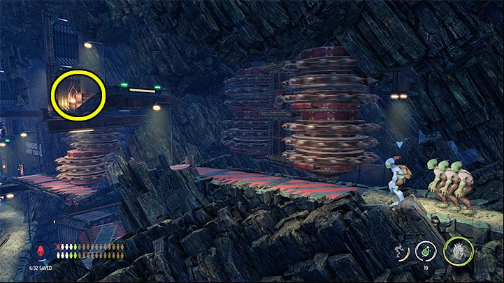 The secret can be found while heading to the lower part of the mine with the Mudokons and it requires avoiding a large number of traps - Oddworld Soulstorm: Stage 10 - all secrets, list - Oddworld Soulstorm Guide