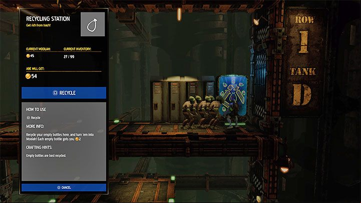 Another way to become rich is to collect Empty Bottles and bring them to a Recycling Station, which are found during subsequent stages - Oddworld Soulstorm: Moolah - how to earn? - FAQ - Oddworld Soulstorm Guide