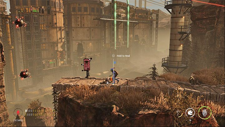 We can return to the upper path (go through the hidden secret area once again) and go further to the left - Oddworld Soulstorm: Infiltrating the station, Phat Station - walkthrough - 6: Phat Station - Oddworld Soulstorm Guide